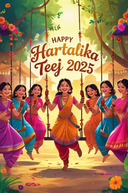 Hartalika Teej 2025 Festival PNG Transparent - Free Festival Download