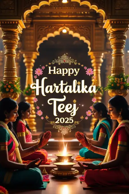 Free Happy Hartalika Teej 2025 Background Image Download