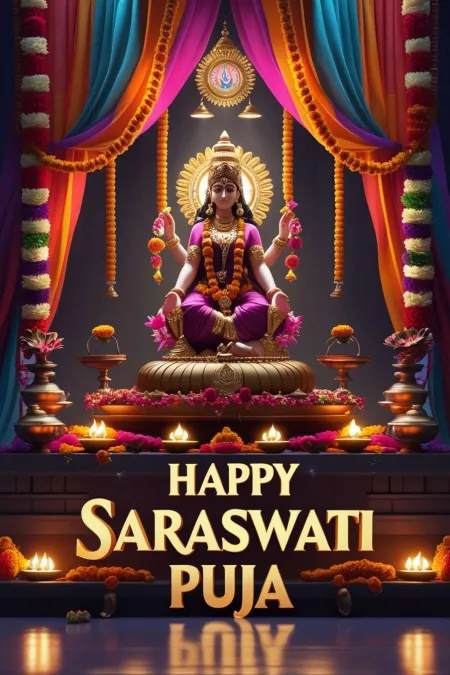 hd saraswati puja photos for whatsapp