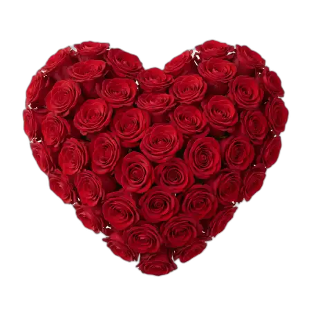 Heart Shape Rose Bouquet Png - Free Rose Bouquet Png Download