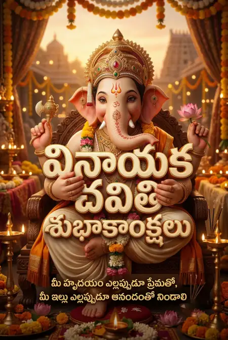Heart Touching Ganesh Chaturthi Wishes In Telugu