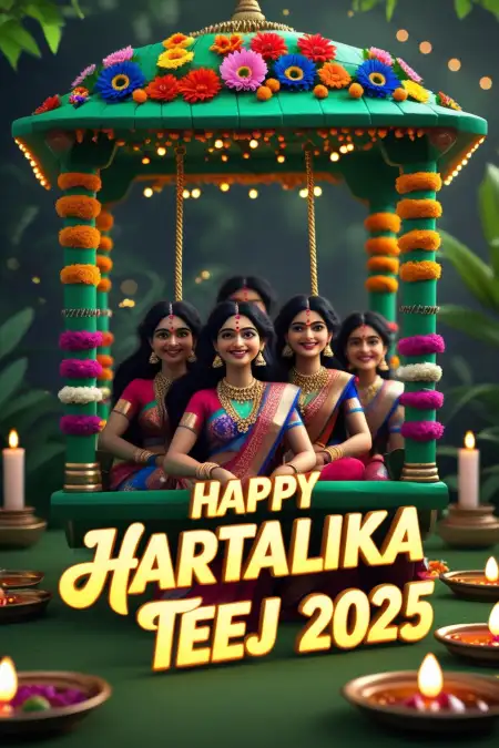 Heart Touching Happy Hartalika Teej 2025 Messages - Free Heart Download