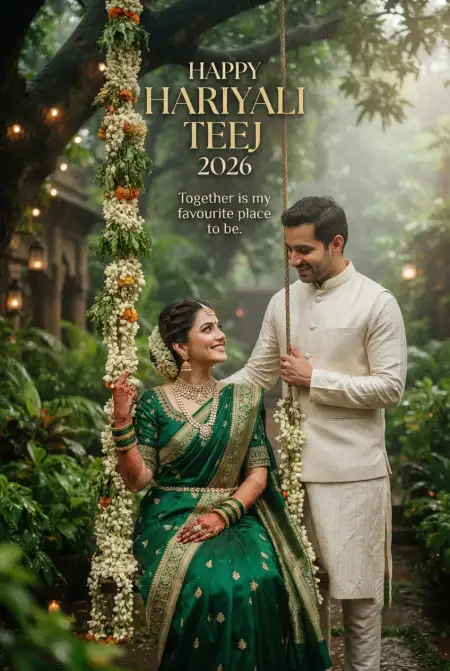 heart touching hariyali teej wishes for wife 2026 - Happy Hariyali Teej 2026