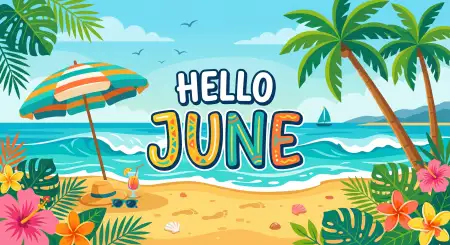 Hello June Happy New Month Graphics - Free Hello June Download