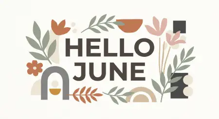 Hello June Modern Social Media Graphics - Free Hello June Download