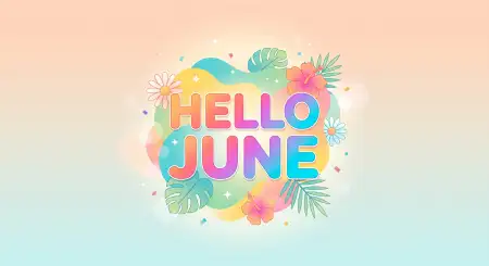 Hello June Trendy Social Media Design - Free Hello June Download