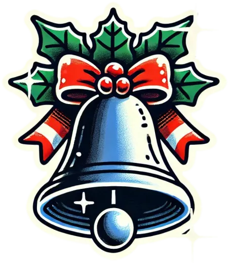 high-quality christmas bell png transparent background