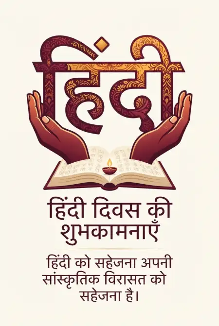 hindi diwas 2026 wishes images - Happy Hindi Diwas Wishes 2026
