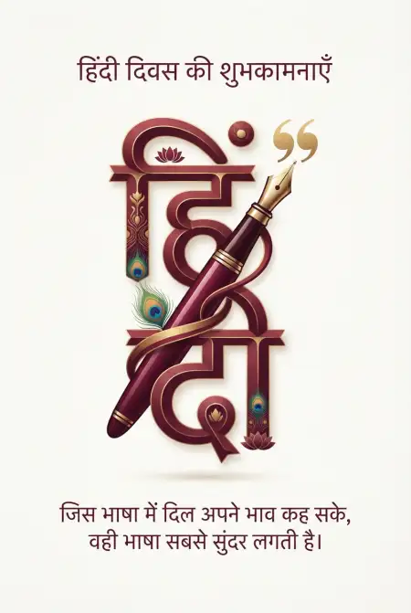 hindi diwas quote post for instagram 2026 - Happy Hindi Diwas Wishes 2026