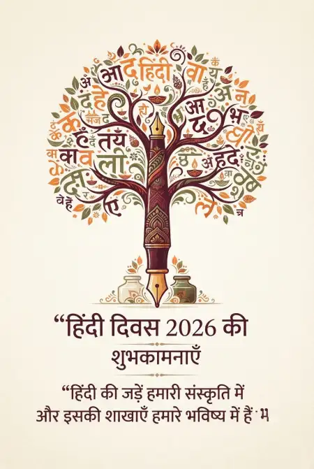 hindi diwas wishes banner 2026 - Happy Hindi Diwas Wishes 2026