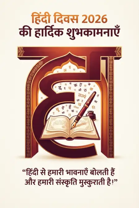 hindi diwas wishes photo 2026 - Happy Hindi Diwas Wishes 2026