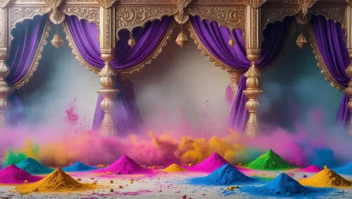 holi festival watercolor background for greeting cards