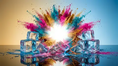 Holi Poster Background Artistic Splash Design - Free Holi Poster Background Download