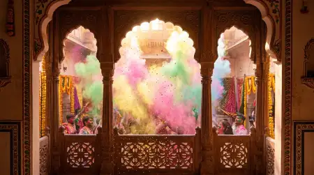 Holi Poster Background Festive F...