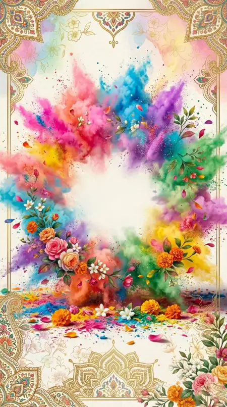 Holi Poster Background Vector Free Download - Free Holi Poster Background Download