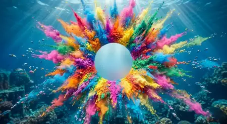 Holi Poster Background With Gulal Splash - Free Holi Poster Background Download