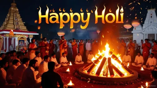 holika dahan festival night images