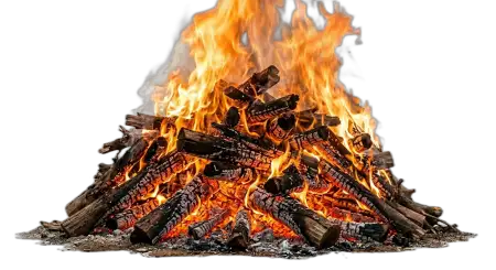 holika dahan wood fire png image