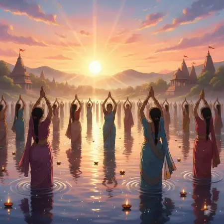 Free Holy Chhath Puja Background For Invitation And Poster Design Background Download