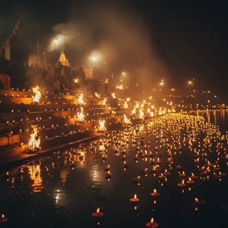 Free Holy River Chhath Puja Background For Ad Design Background Download