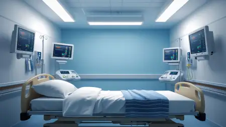 Hospital Medical Background With Patient Bed - Free Medical Background Download