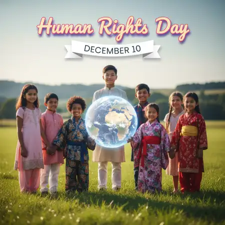 Free Human Rights Day Brochure Cover Design Background Download