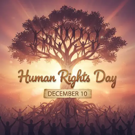 Free Human Rights Day Event Invitation Template Background Download
