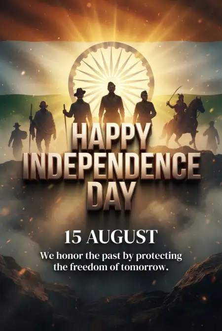 Independence Day 2026 Creative Poster Wishes - Free Indian Independence Day Wishes 2026 Download
