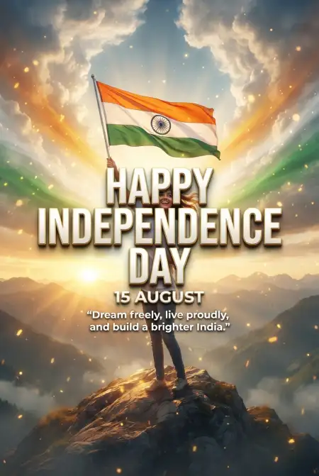 Independence Day 2026 Indian Patriotic Social Media Post - Free Indian Independence Day Wishes 2026 Download