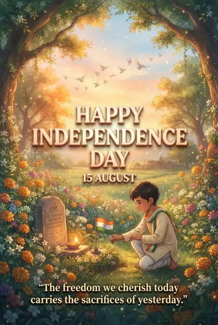 Independence Day 2026 Short Wishes - Free Indian Independence Day Wishes 2026 Download