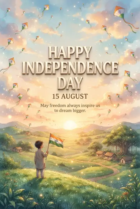 Independence Day Wishes 2026 Beautiful Images - Free Indian Independence Day Wishes 2026 Download