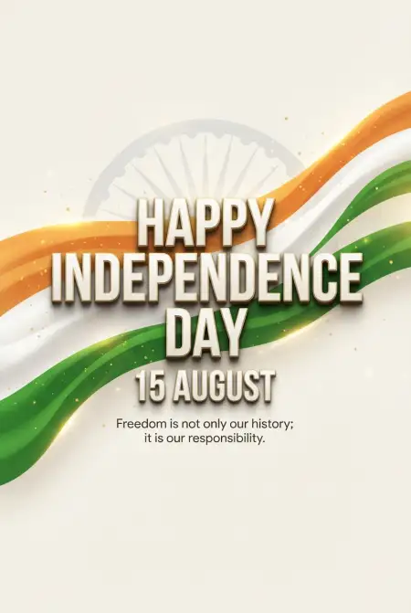 Independence Day Wishes 2026 Mahatma Gandhi - Free Indian Independence Day Wishes 2026 Download