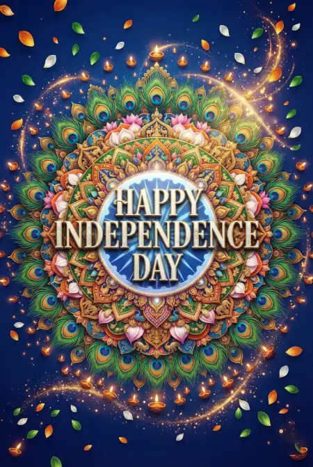 Independence Day Wishes Card 2026 - Free Indian Independence Day Wishes 2026 Download