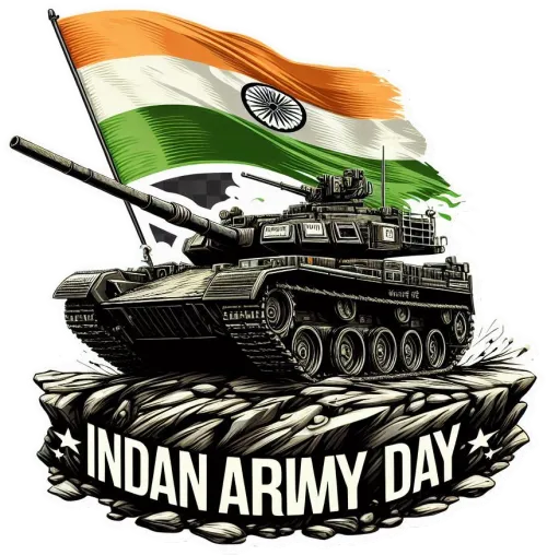 indian army day 2025 png with indian flag