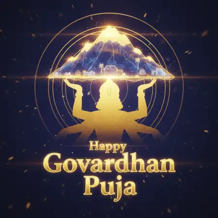 Indian Festival Govardhan Puja Hd Wallpaper For Desktop - Free Happy Govardhan Puja Download