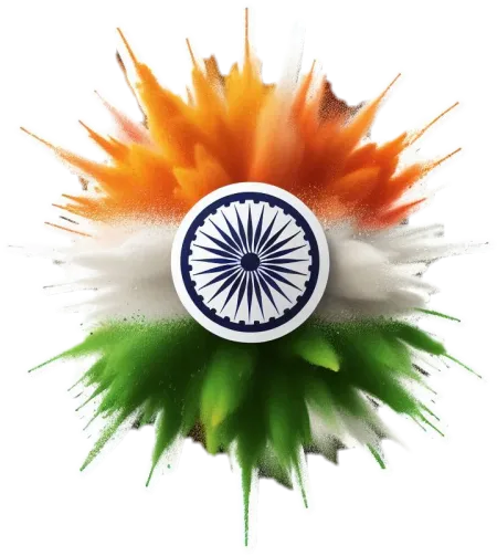 indian flag png with sunrise background