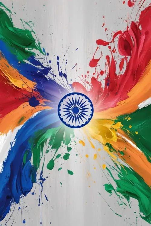 indian flag republic day background with glitter effects