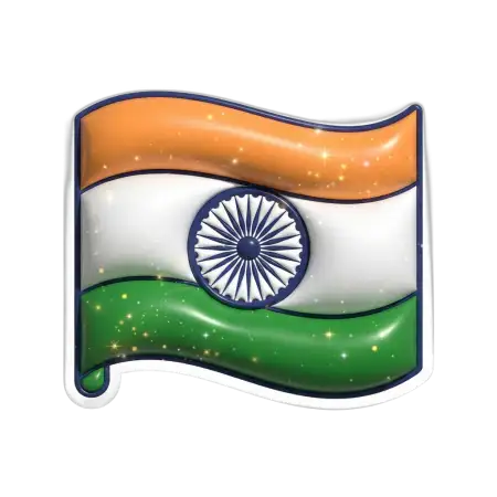 Free Indian Flag Sticker Png Transparent PNG Download