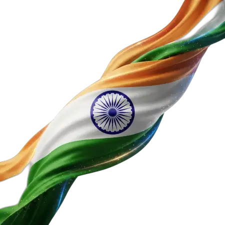 Free Indian Flag Waving Realistic Background Transparent PNG Download