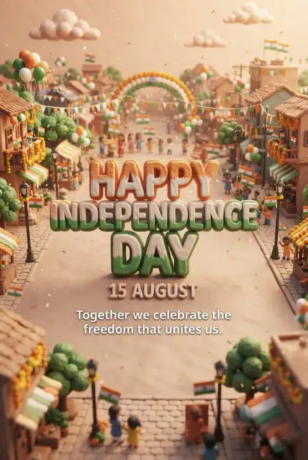 Indian Independence Day Wishes 2026 Social Media Post - Free Indian Independence Day Wishes 2026 Download