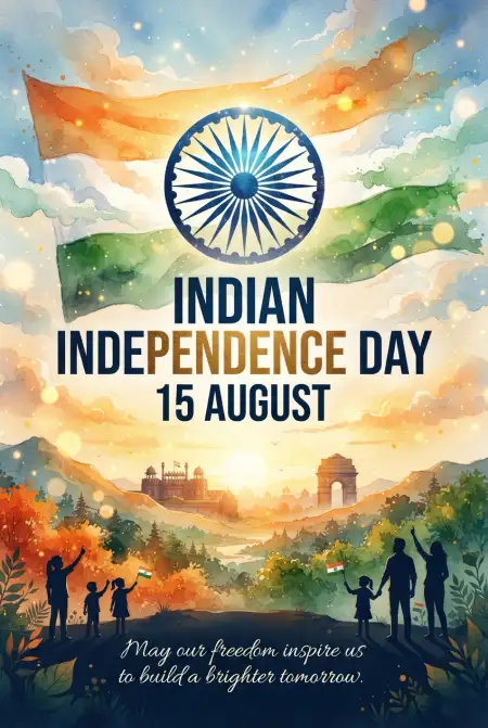 Indian Independence Day Wishes Images 2026 - Free Indian Independence Day Wishes 2026 Download