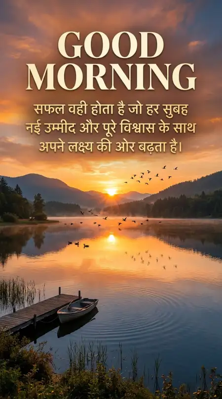 Free Inspirational Good Morning Quotes Hindi Image Download