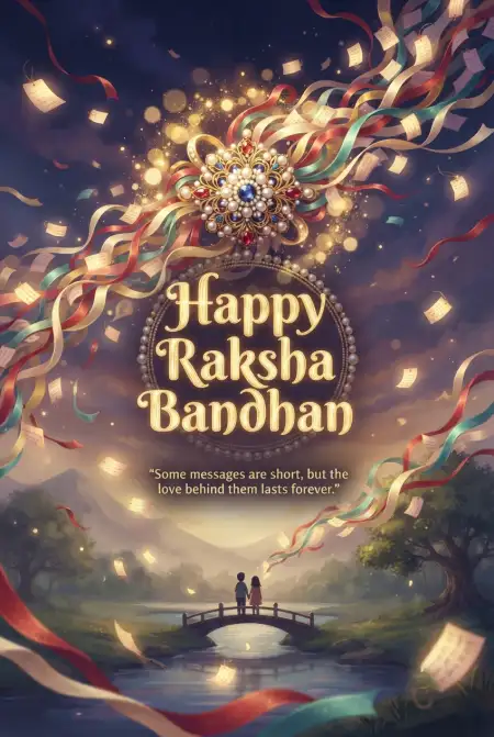 Inspirational Raksha Bandhan Wishes 2026 - Free Happy Raksha Bandhan Wishes 2026 Download