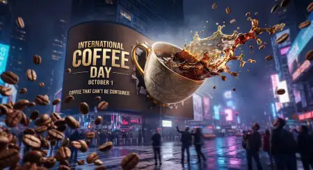 international coffee day 2026 background - International Coffee Day 2026 Greeting