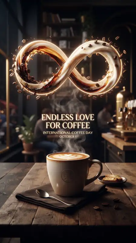 international coffee day 2026 typography - International Coffee Day 2026