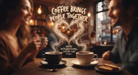 international coffee day 2026 wishes design - International Coffee Day 2026