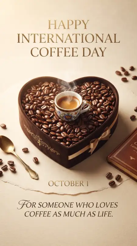 international coffee day coffee lover greeting card