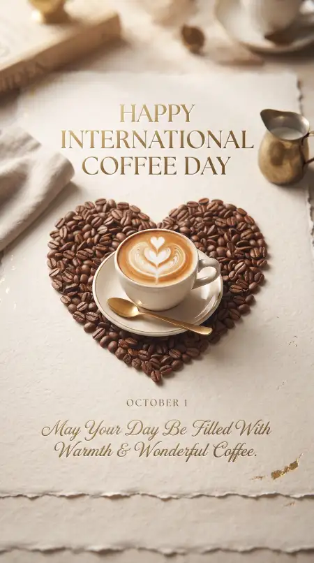 international coffee day october 1 2026 greeting card - International Coffee Day 2026