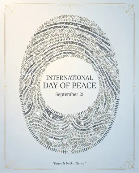 international day of peace typography design