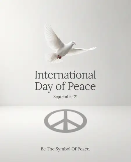 international day of peace white dove image